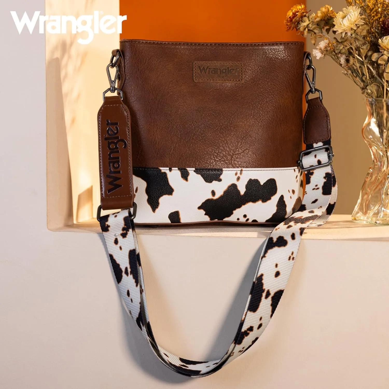 Wrangler Crossbody Purses for Women Two Tone Crossbody Bags Women Purses and Handbags