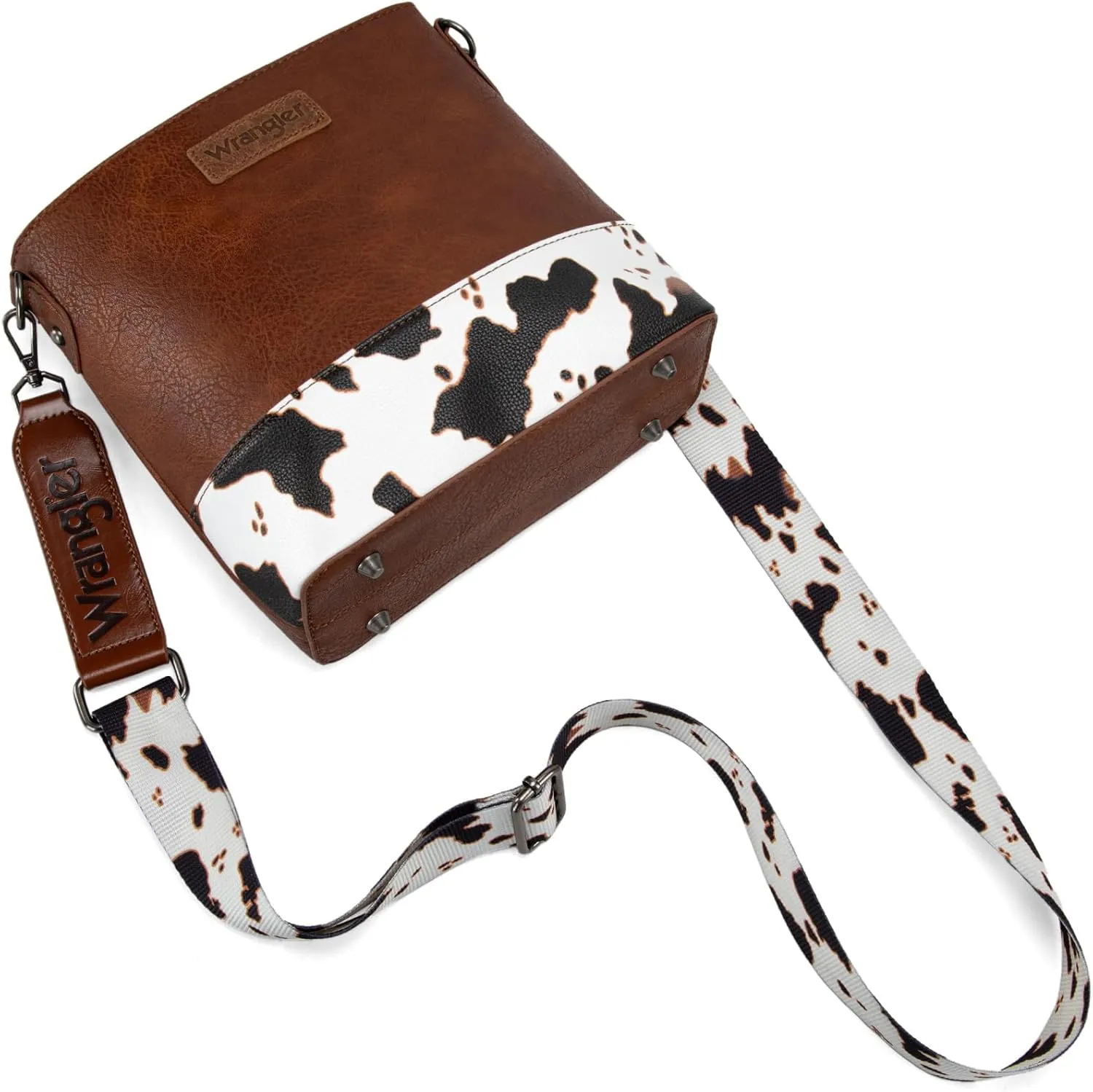 Wrangler Crossbody Purses for Women Two Tone Crossbody Bags Women Purses and Handbags