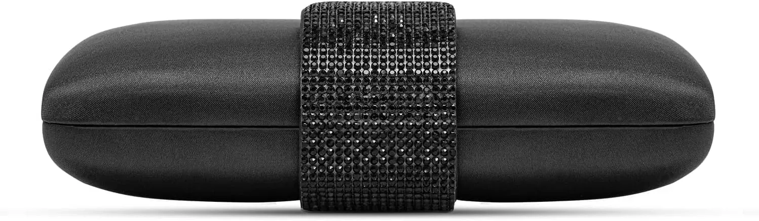 XXGJOALD-Mulian LilY Gold Satin Rhinestones Evening Bags Party Bridal Clutch Purse For Women Prom Clutch