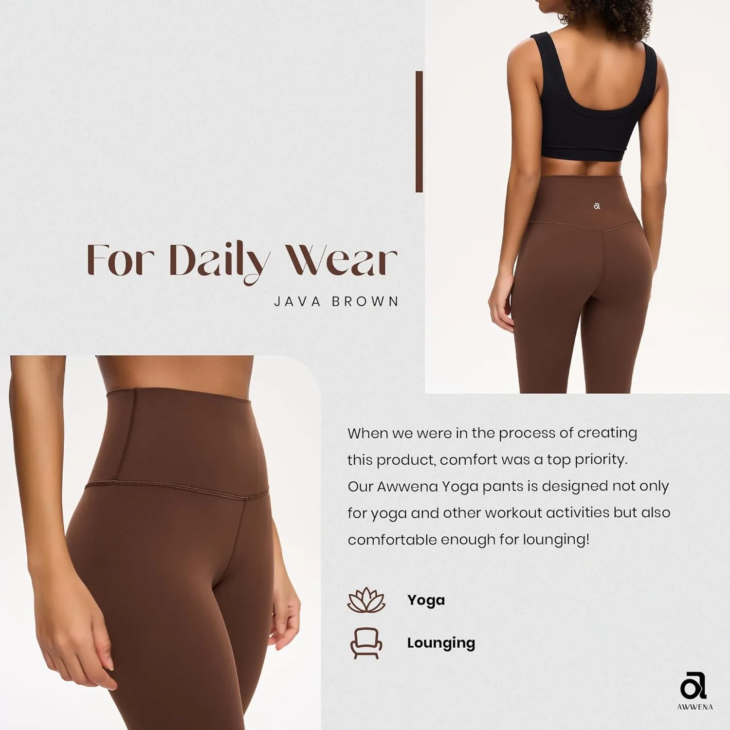 Yoga Wenabutter Workout Leggings for Women Activewear Loungewear Functional Fitness Running Highwaisted Gym Pants 25"