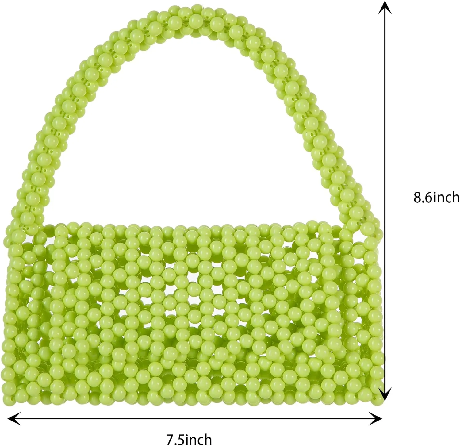 YUSHINY Candy Color Acrylic Beaded Hollow Handbag Evening Clutch Triangle Bags for Wedding Party