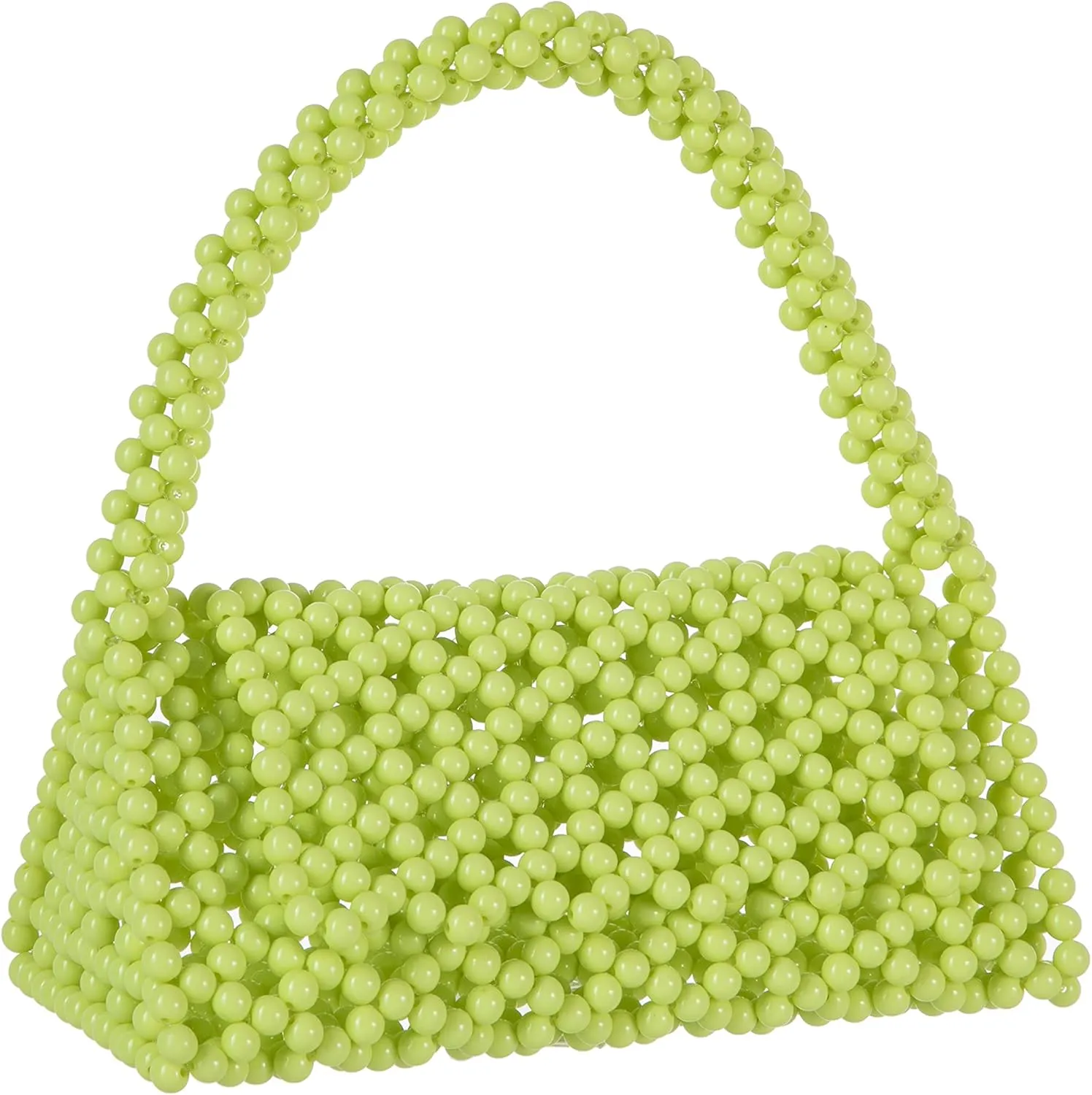 YUSHINY Candy Color Acrylic Beaded Hollow Handbag Evening Clutch Triangle Bags for Wedding Party