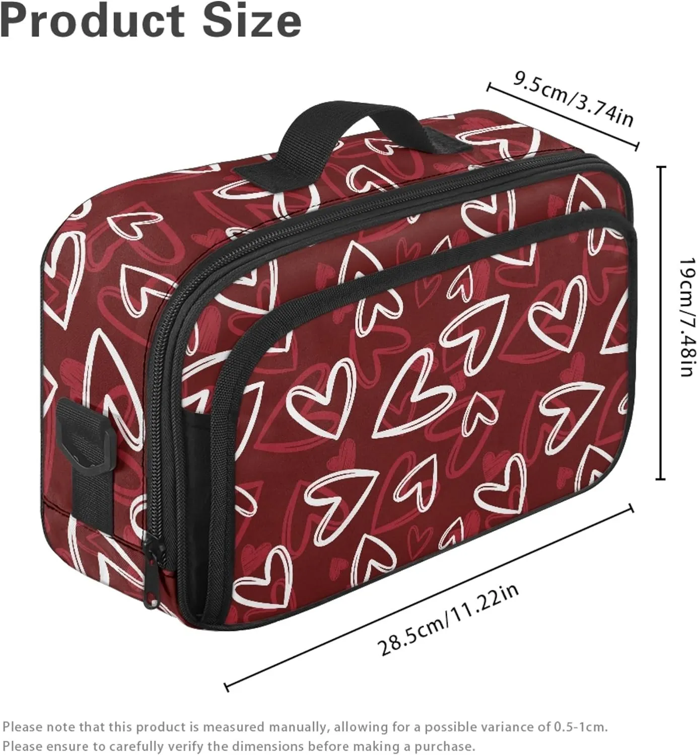 Zanxaintu Heart Small Diaper Bag Lightweight Stroller Diaper Bag with Pocket Diaper Bag Accessories Detachable Stroller Caddy Mini Diaper Bag Crossbody Fits All Strollers