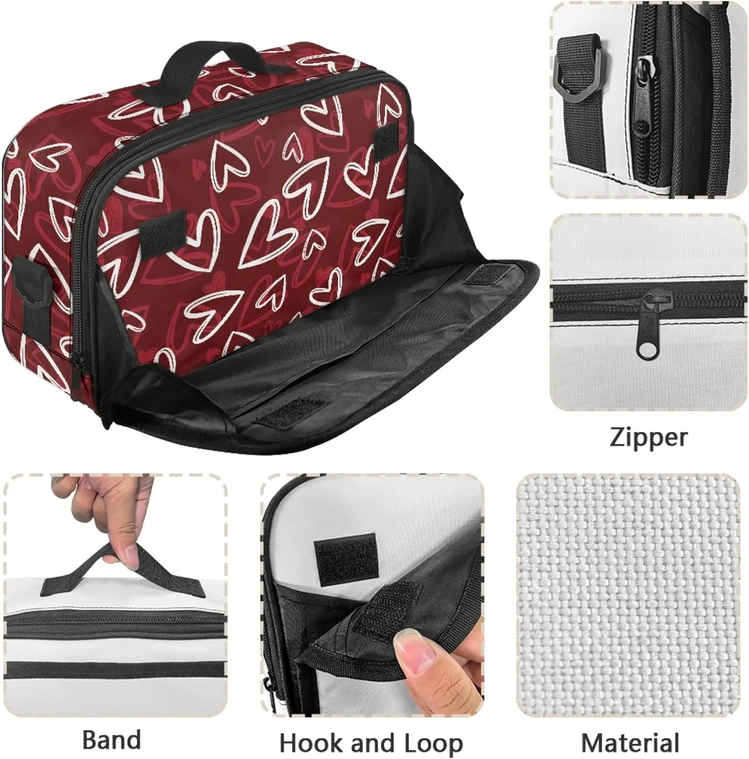 Zanxaintu Heart Small Diaper Bag Lightweight Stroller Diaper Bag with Pocket Diaper Bag Accessories Detachable Stroller Caddy Mini Diaper Bag Crossbody Fits All Strollers