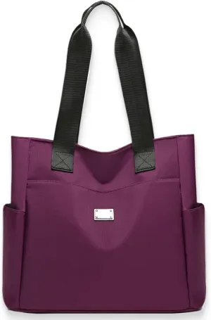 Zcjeaneviln Bag Waterproof, Large Capacity Water Repellent Multi Pocket Nylon Shoulder Bags, Oxford Tote Shoulder Bag