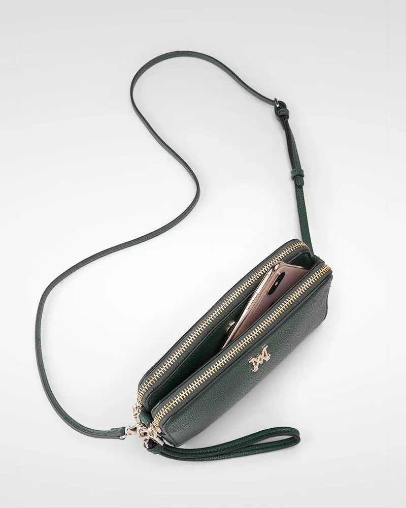 Zoe Slim Double Zip Camera Bag With Detachable Wrist Strap