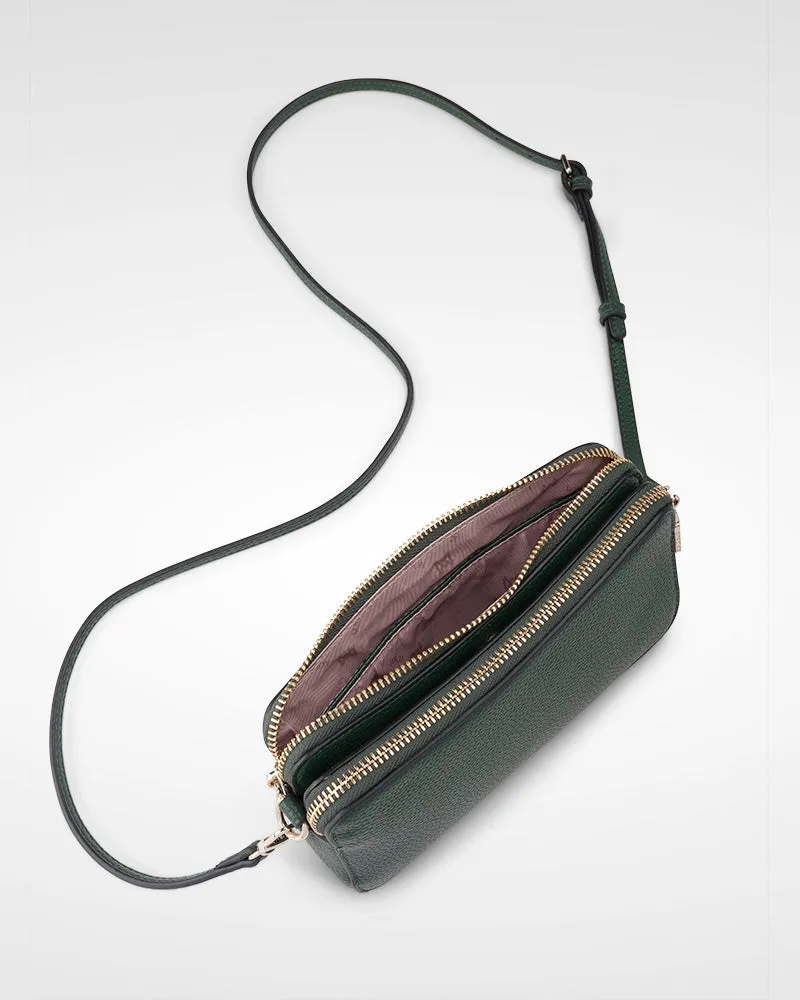 Zoe Slim Double Zip Camera Bag With Detachable Wrist Strap