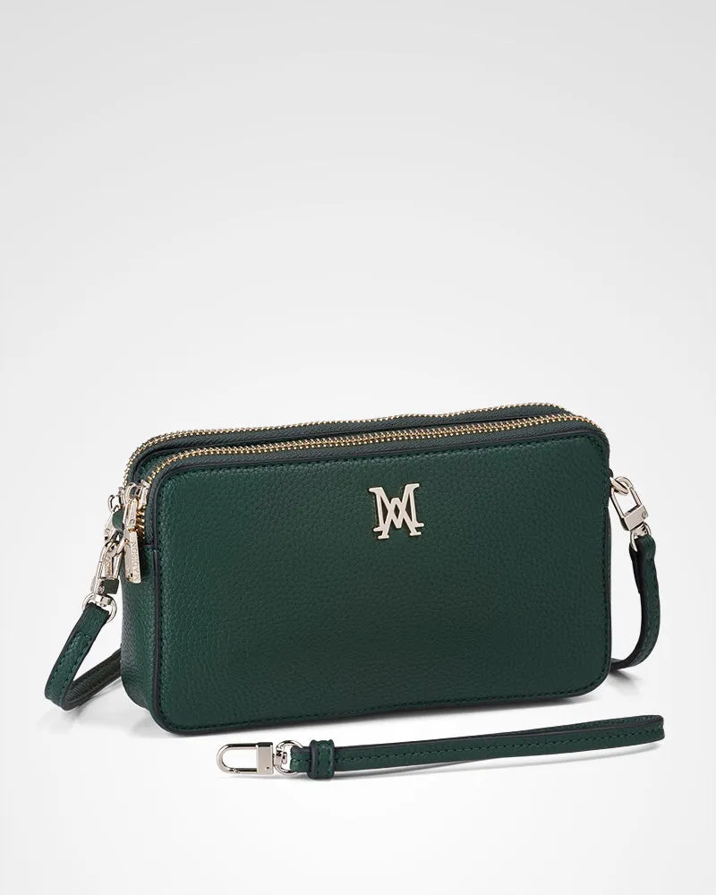 Zoe Slim Double Zip Camera Bag With Detachable Wrist Strap