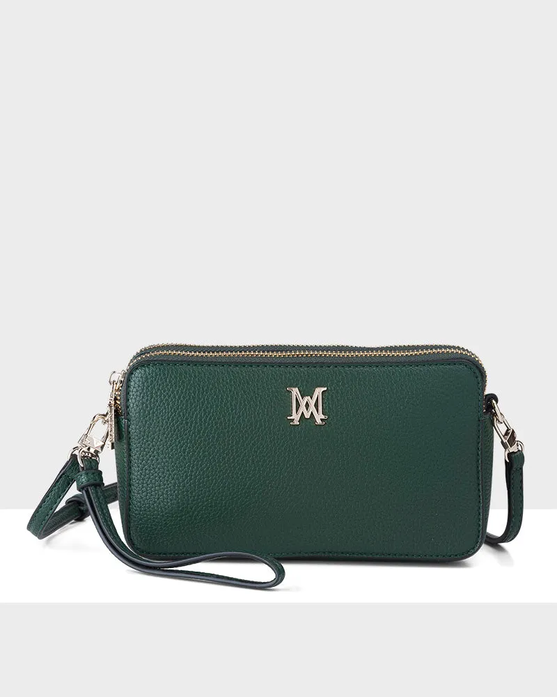Zoe Slim Double Zip Camera Bag With Detachable Wrist Strap