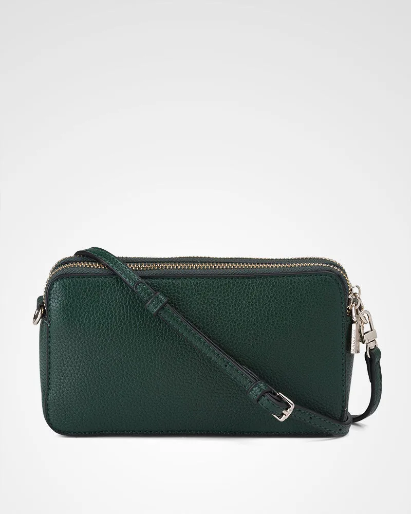 Zoe Slim Double Zip Camera Bag With Detachable Wrist Strap